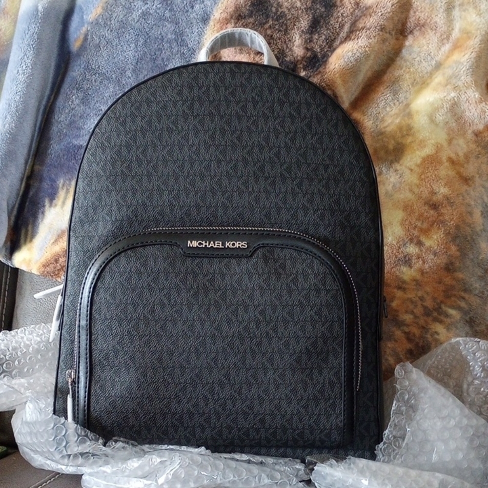 Michael Kors Black/Gray Backpack; New; Retails $5… - image 1